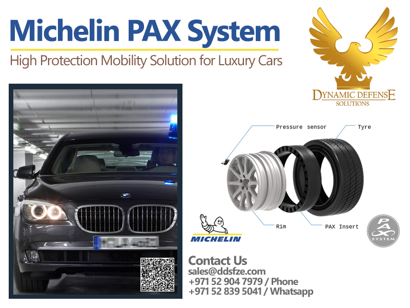 Michelin Pilot Primacy 245 710 R490 AC Tyres with Support Ring & Rim for Armored BMW 760 li
