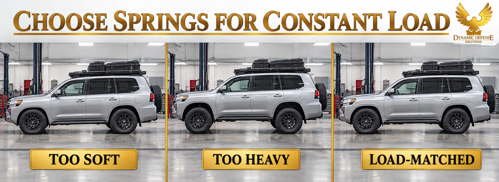 Three way SUV spring load comparison 10